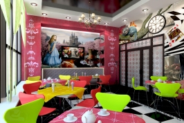 Дизайн-проект детское кафе «Алиса» в г. Одинцово