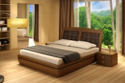 Кровать Тау 1 S2(экокожа)
Цена от 87 900 рублей
Массив дерева, шпон бука/ шпон дуба. Кровать с одним выдвижным ящиком (131х62х16). 
Ящик может быть  слева или справа.
В стоимость кровати не входит стоимость ортопедического основания.
